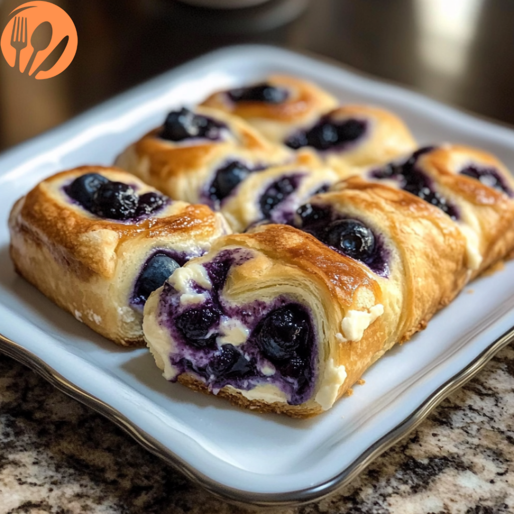 5-Ingredient Blueberry Cheesecake Rolls