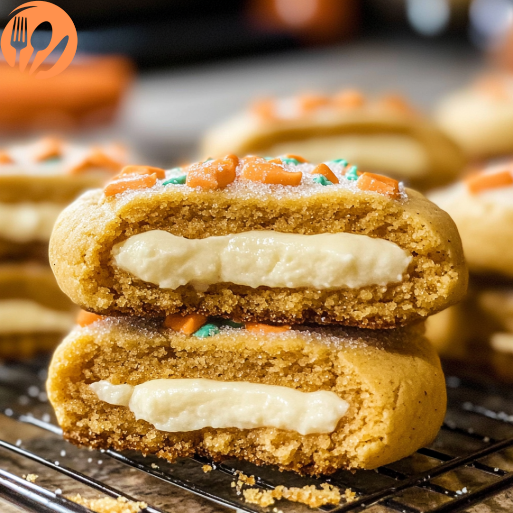 Cheesecake Filled Pumpkin Spice Sugar Cookies