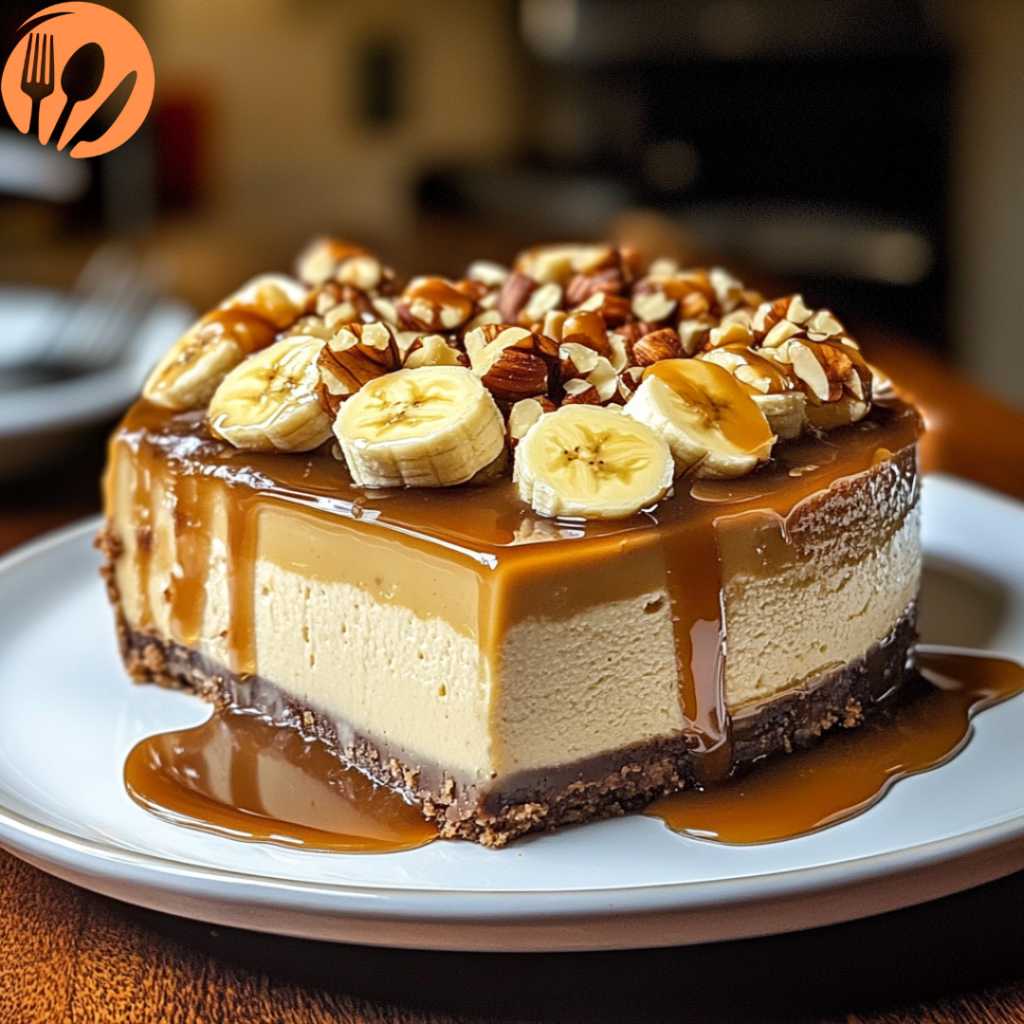 Banana Caramel Nut Cheesecake