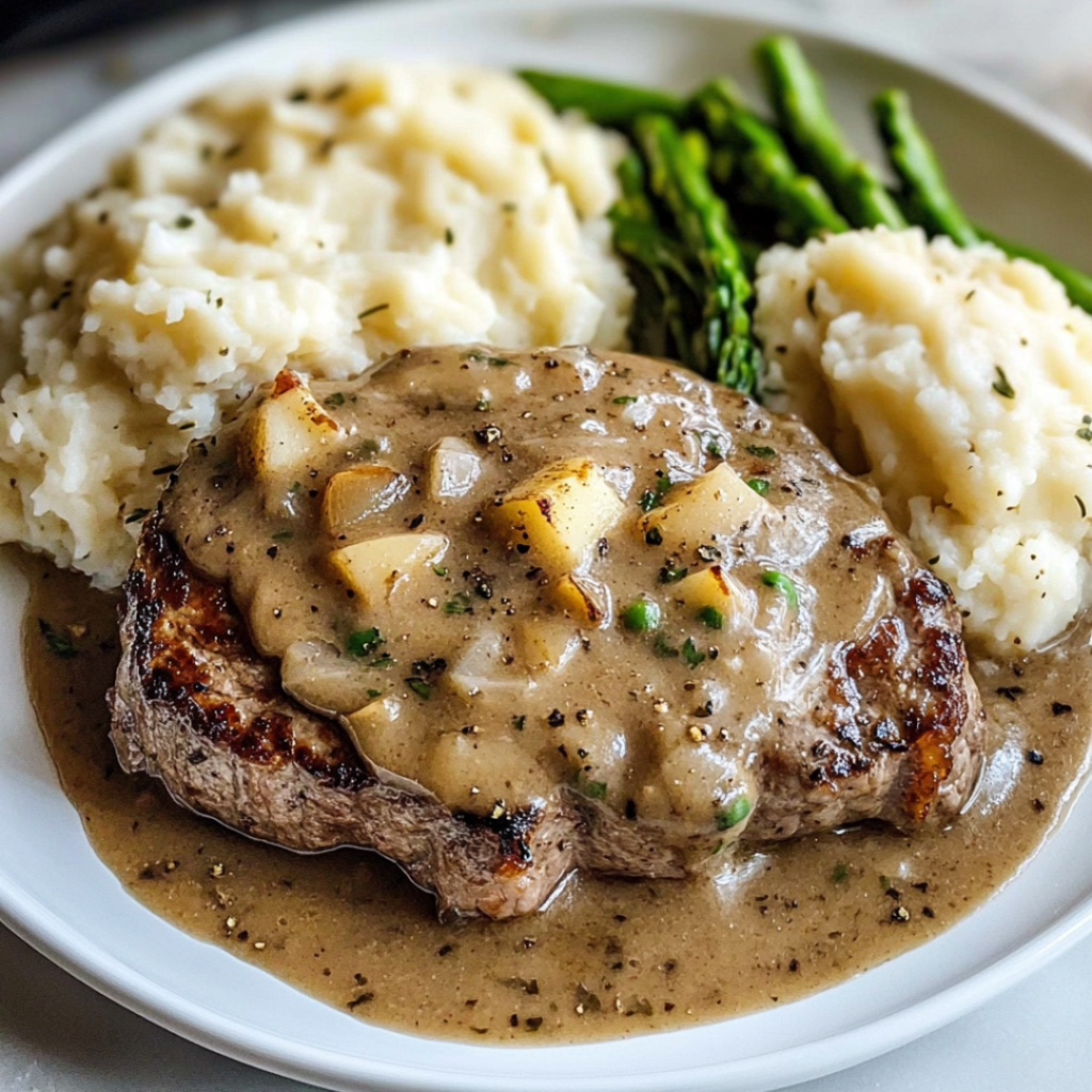 Grilled Steak with Garlic Herb Butter