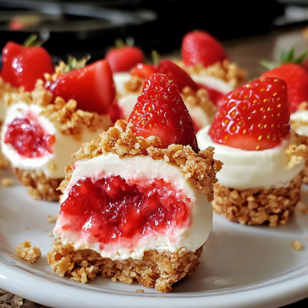 Strawberry Cheesecake Bites