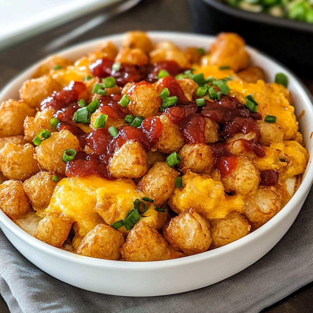 Tater Tot Breakfast Casserole with Eggs