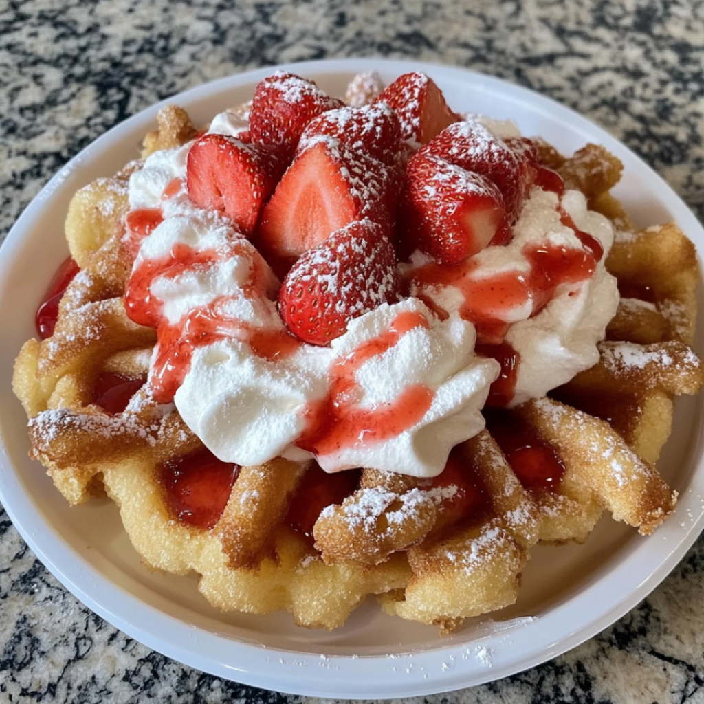 Strawberry Cheesecake Funnel Cake