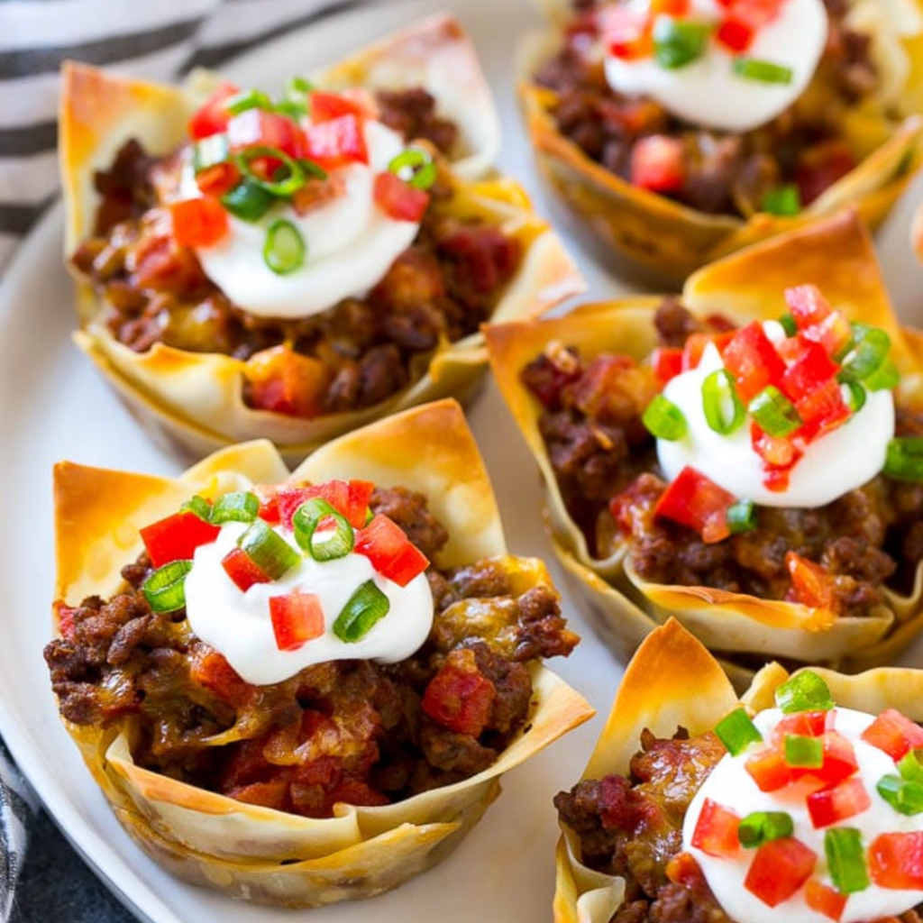 Taco Cupcakes with Ground Beef