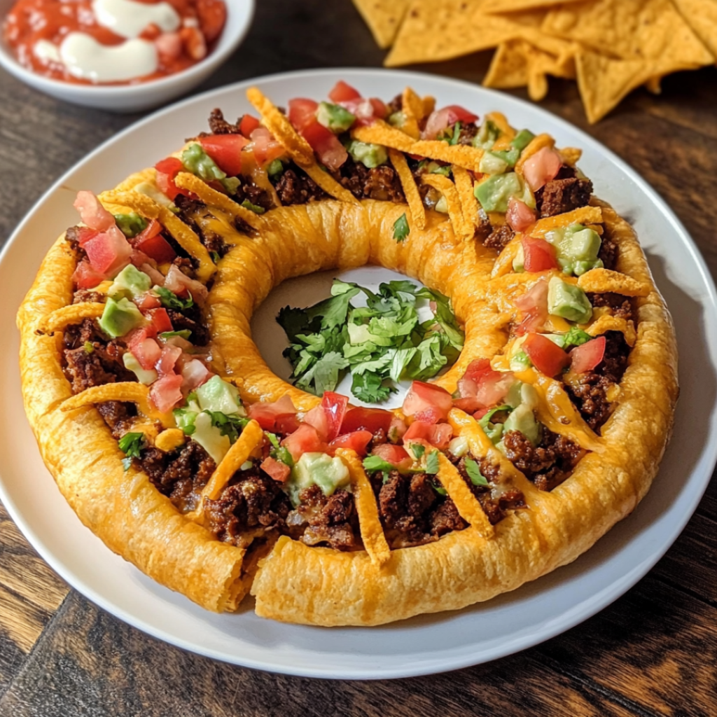 Taco Ring with Ground Beef