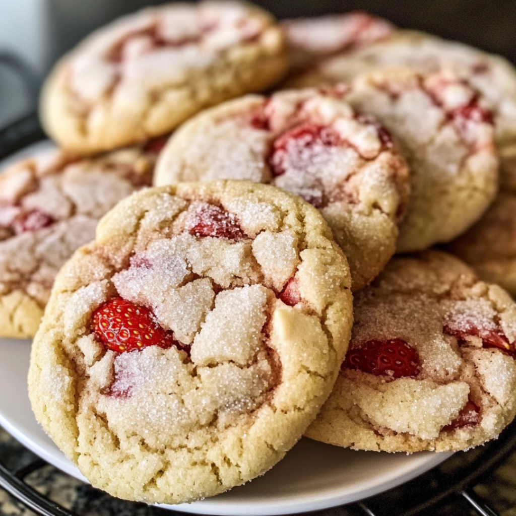 Soft Strawberry Sugar Biscotti