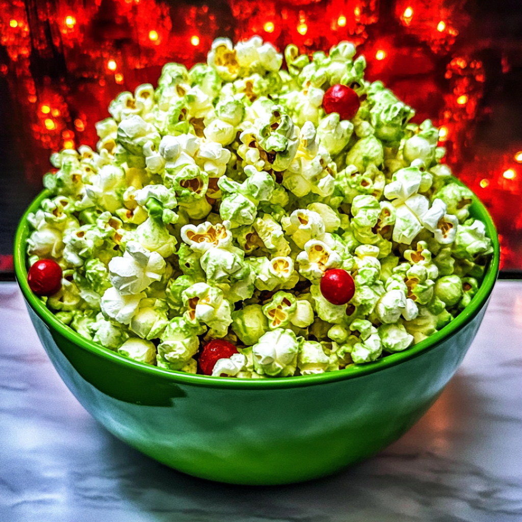 Festive Grinch-Inspired Popcorn