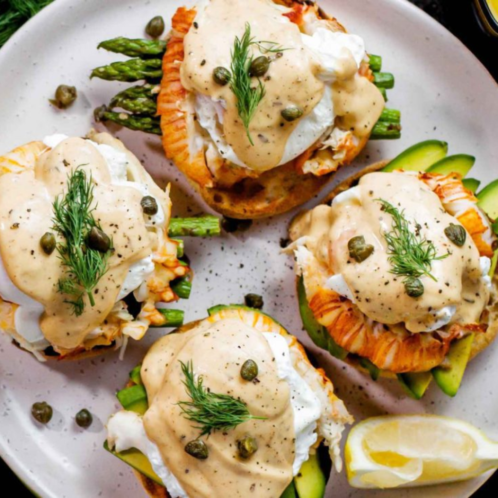 Bay Lobster Benedict with a Kick of Cajun Hollandaise