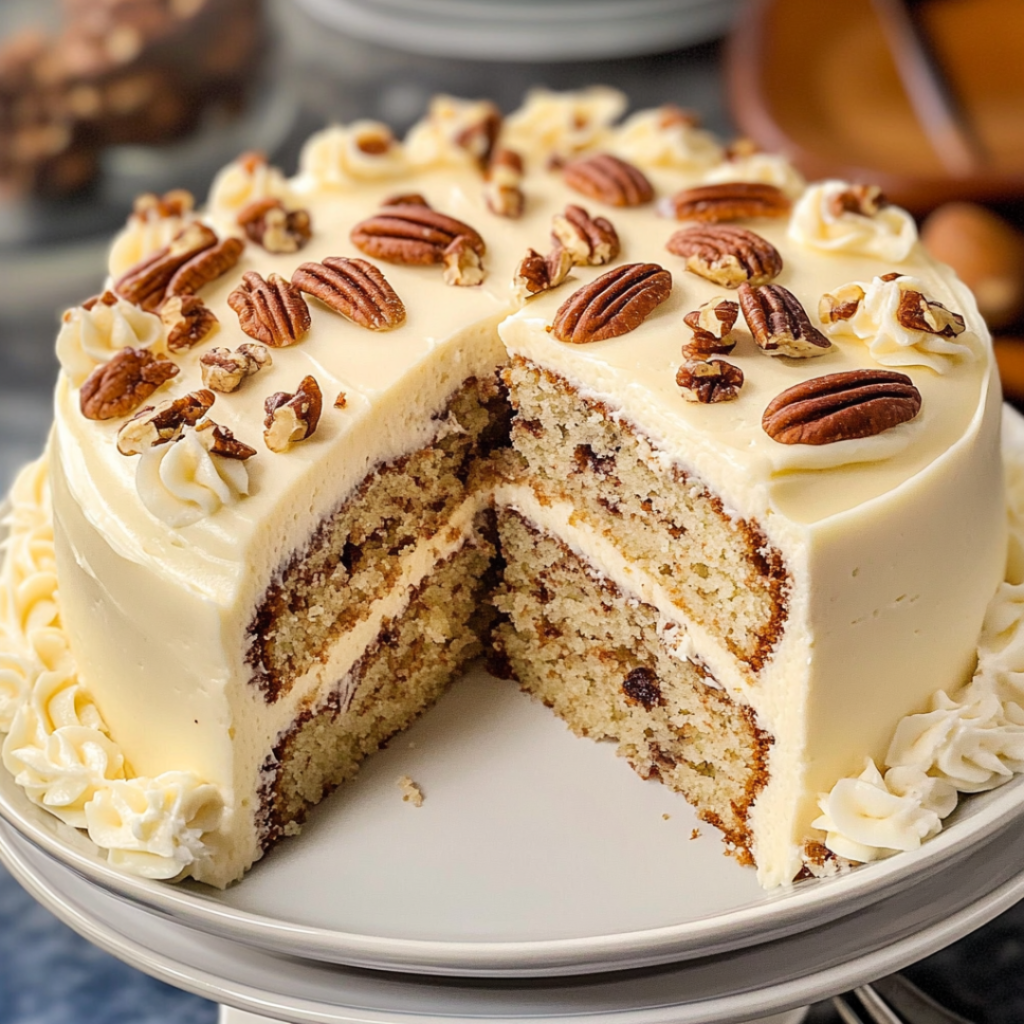 Butter Pecan Cake with Cream Cheese Icing