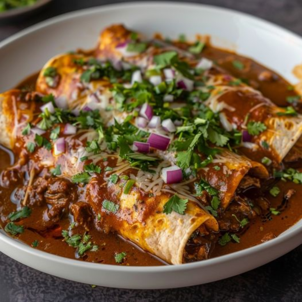 Slow-Cooked Birria Enchiladas