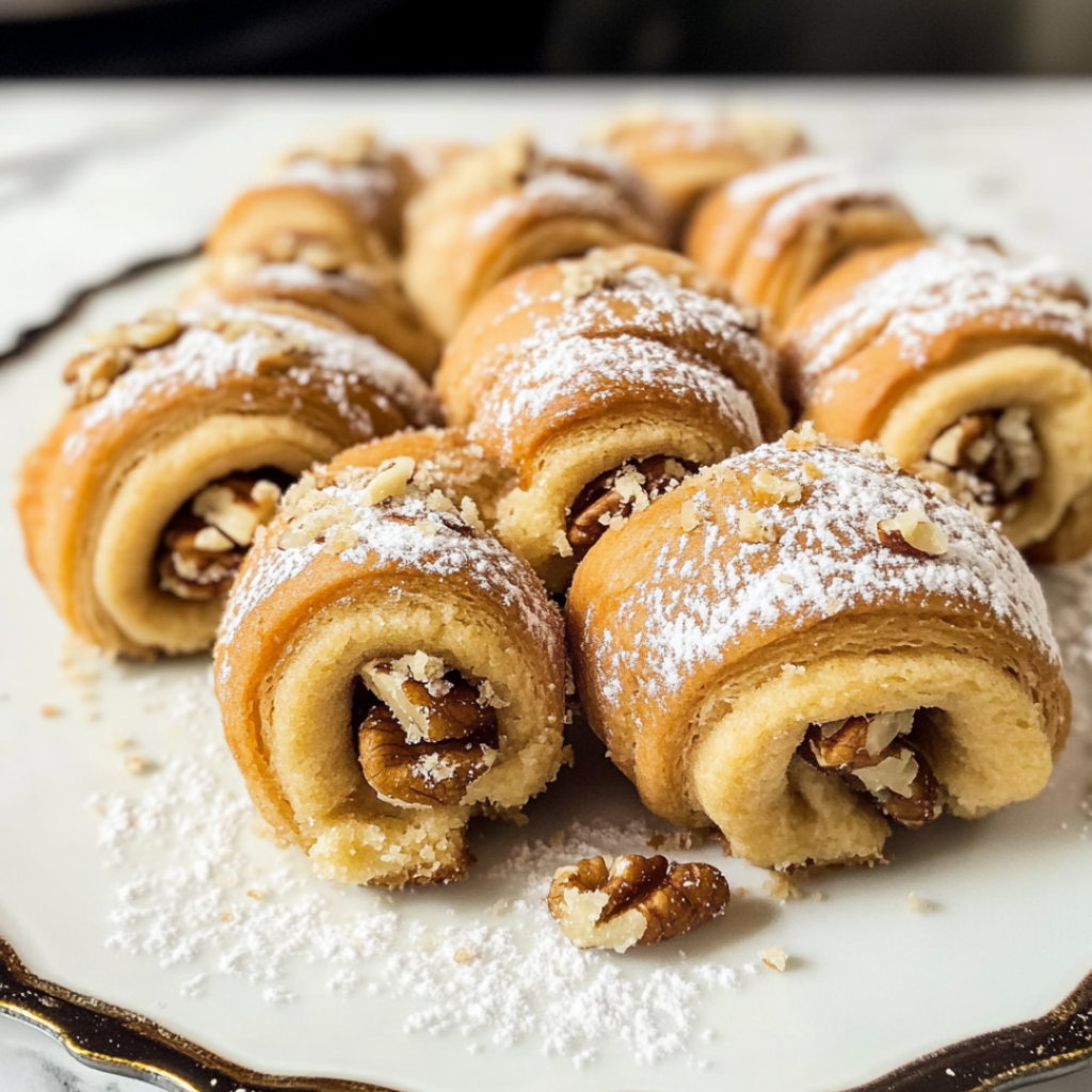 Italian Nut Roll Cookies with Almond Filling