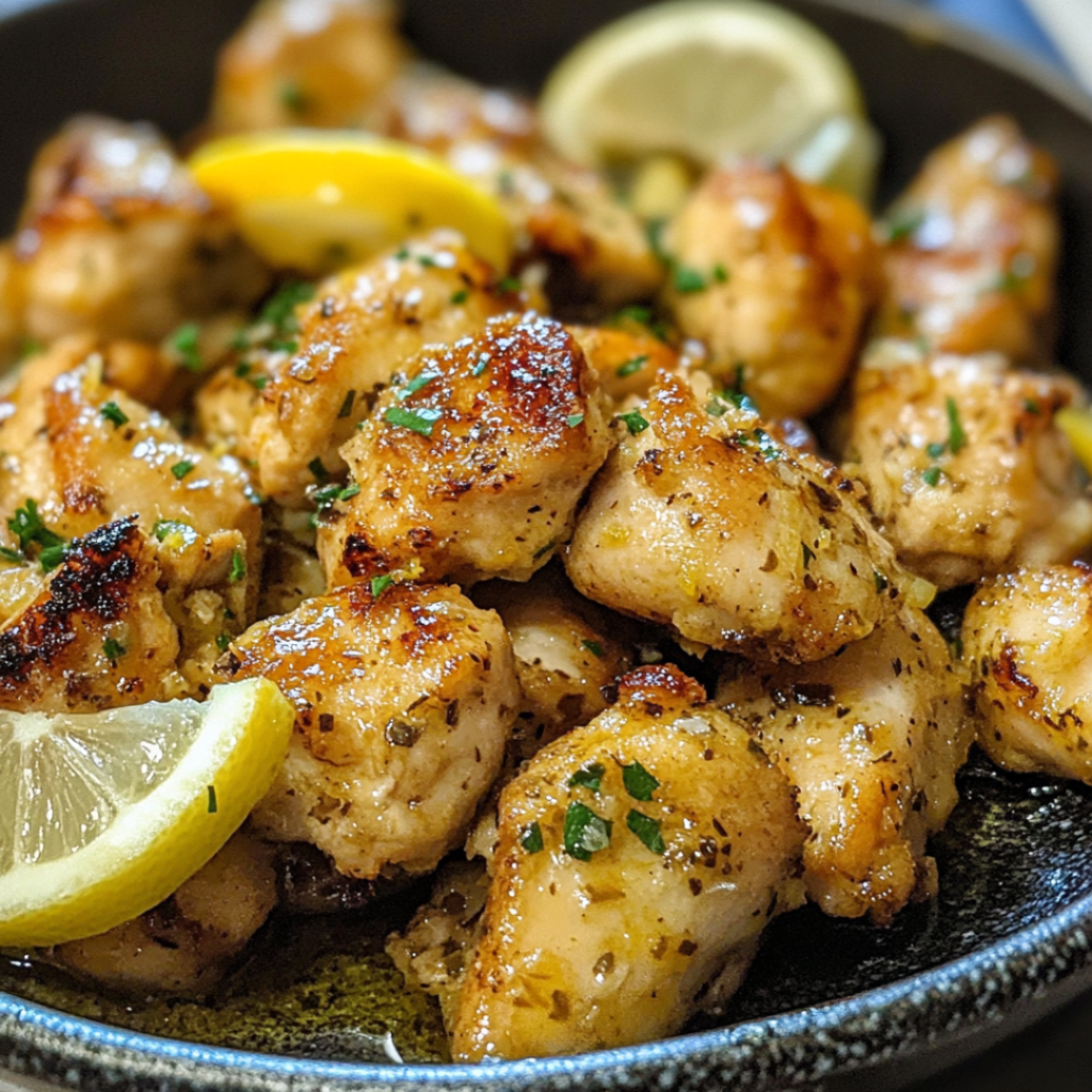 Lemon Garlic Chicken Bites