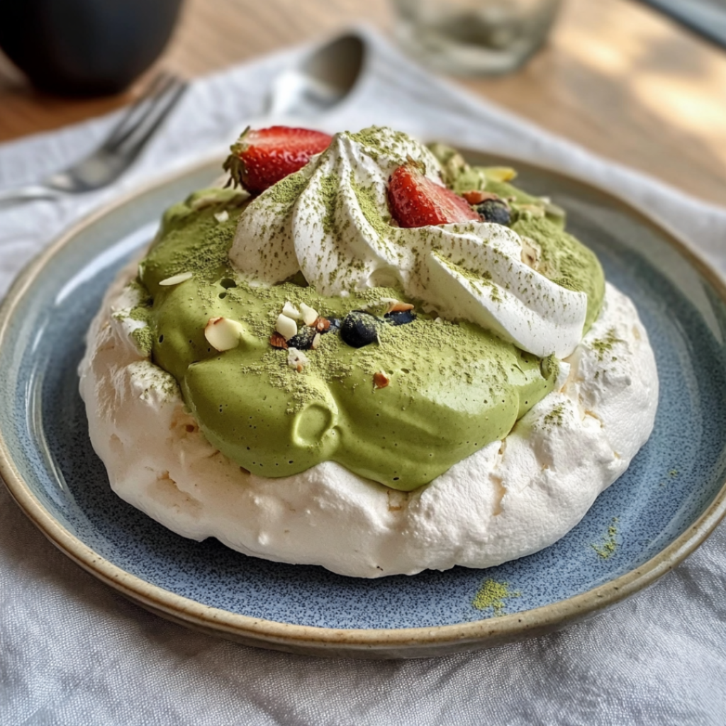 Matcha Cream Pavlova