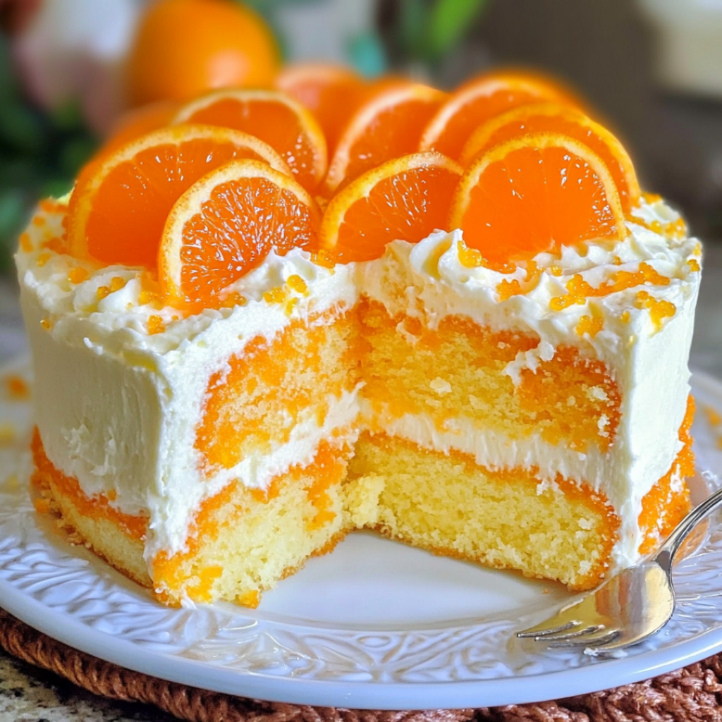 Fluffy Orange Dreamsicle Cake