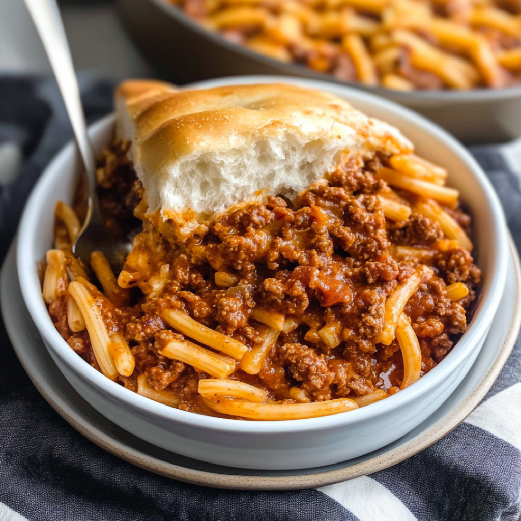 Hearty Sloppy Joe Casserole Bake