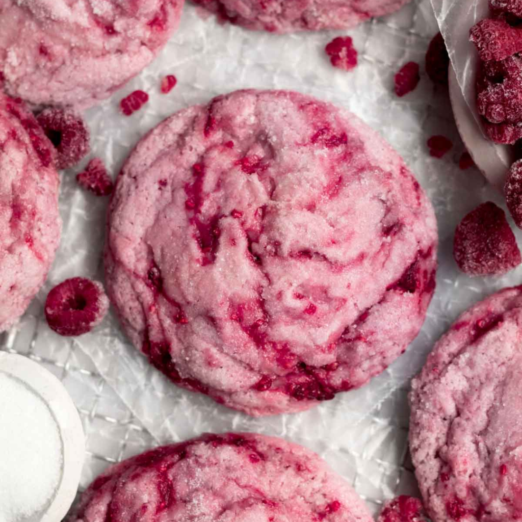 Soft and Chewy Raspberry Sugar Cookies