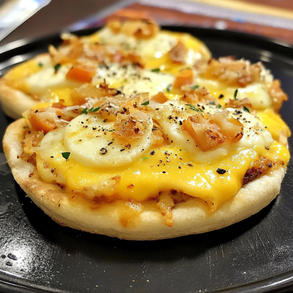 Quick and Easy English Muffin Breakfast Pizza