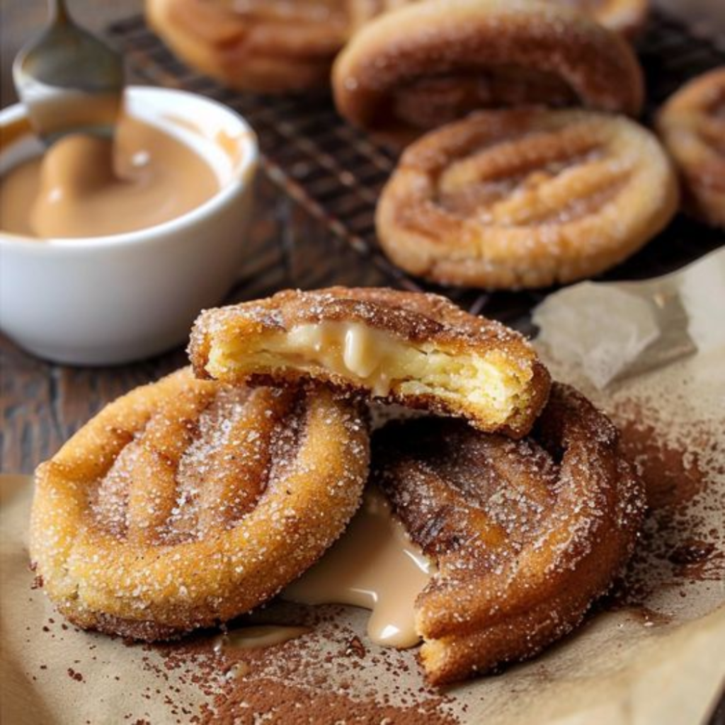 Cheesecake-Stuffed Churro Cookies