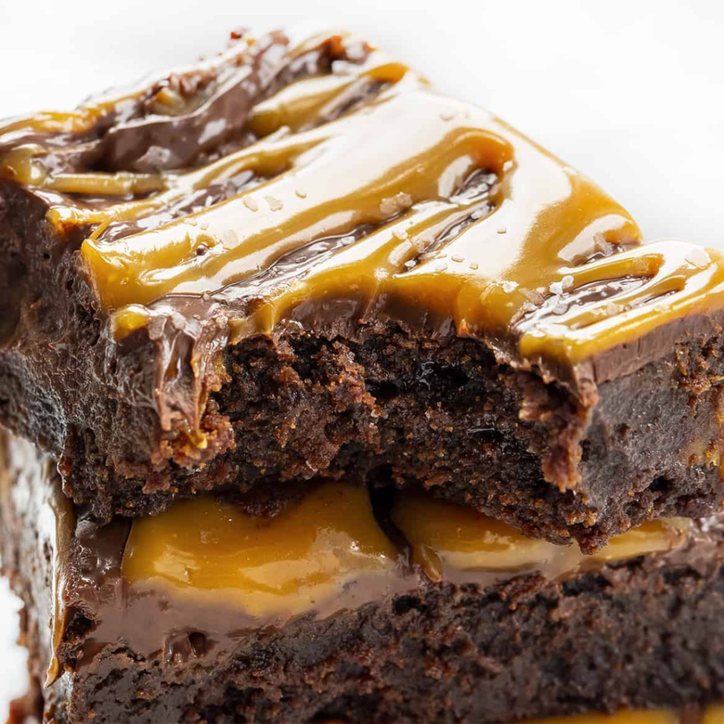 Decadent Salted Caramel Swirl Brownies