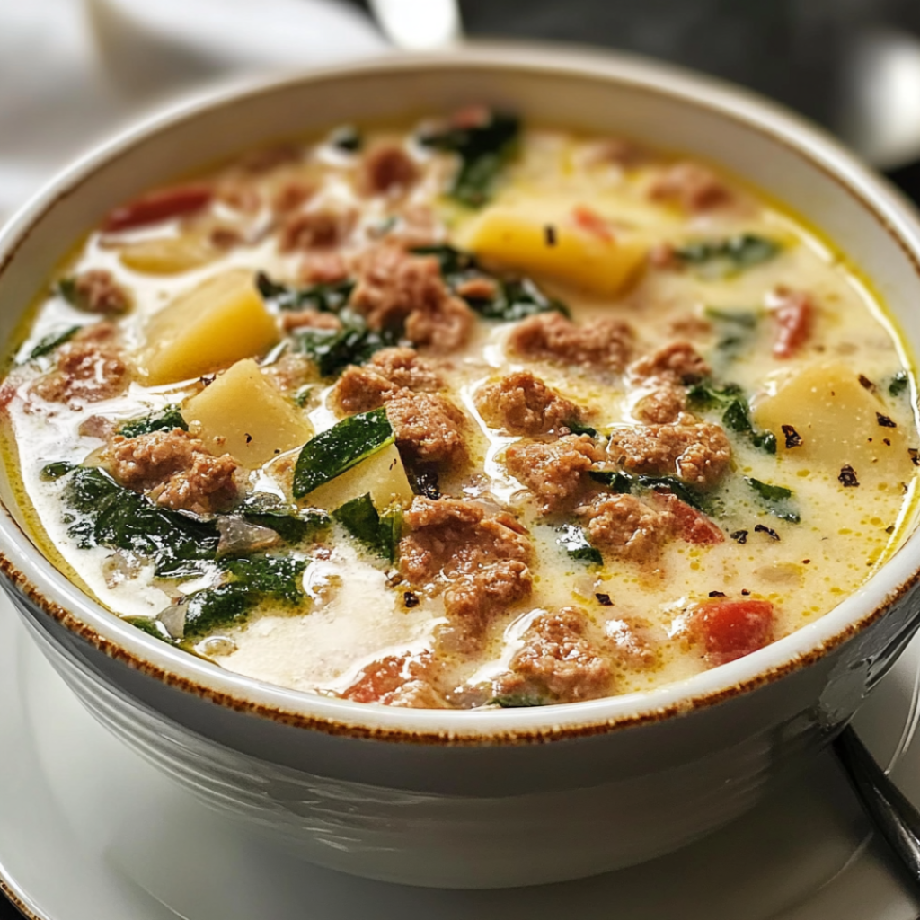 Zuppa Toscana Soup with Sausage and Kale