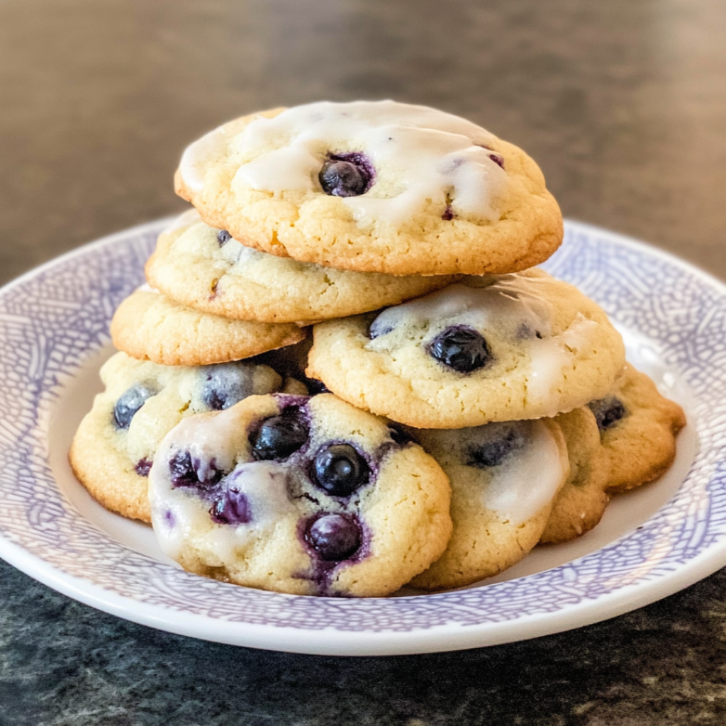 Zesty Lemon Blueberry Cookies