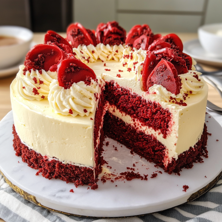 Red Velvet Cheesecake Cake