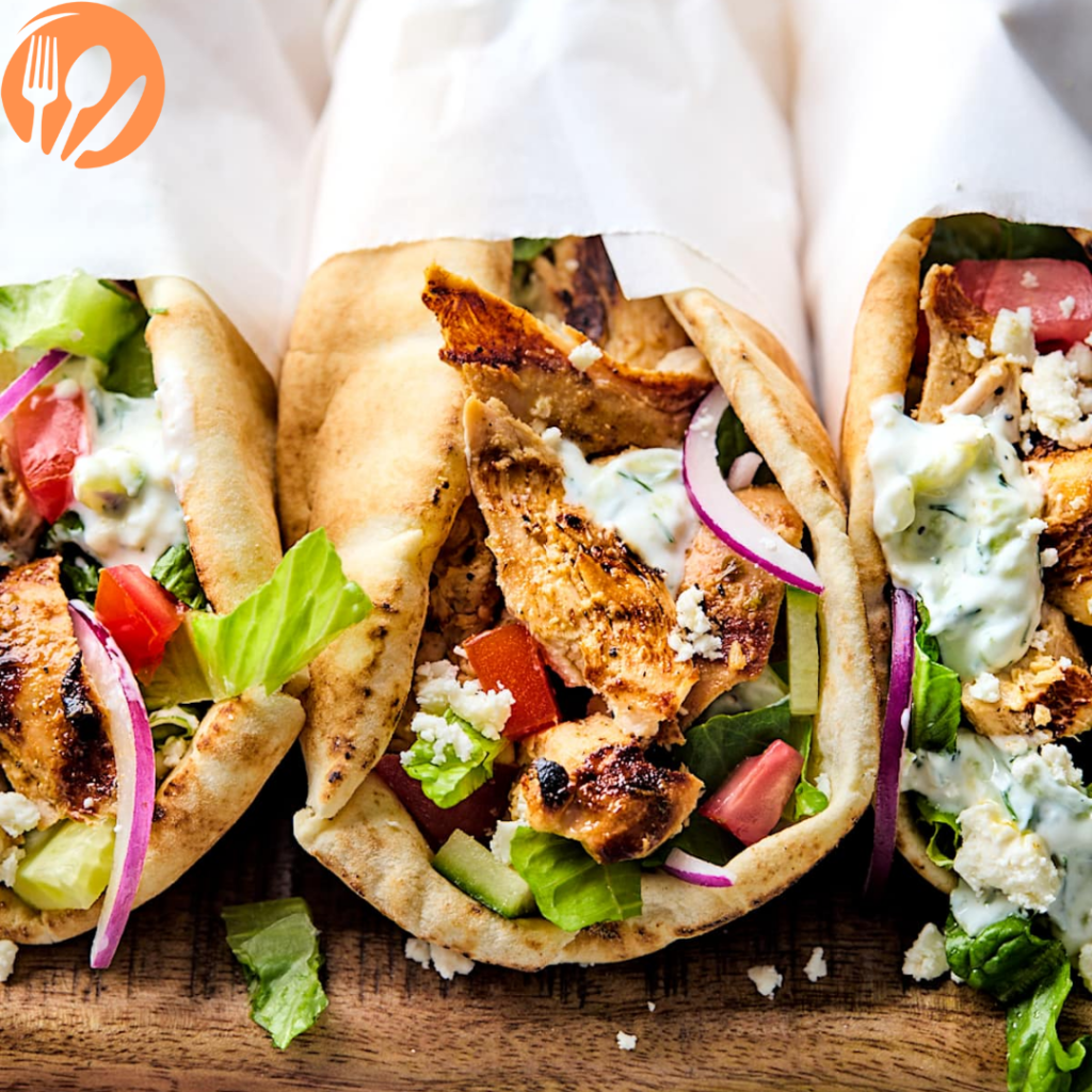 Authentic Greek Chicken Gyros with Homemade Tzatziki