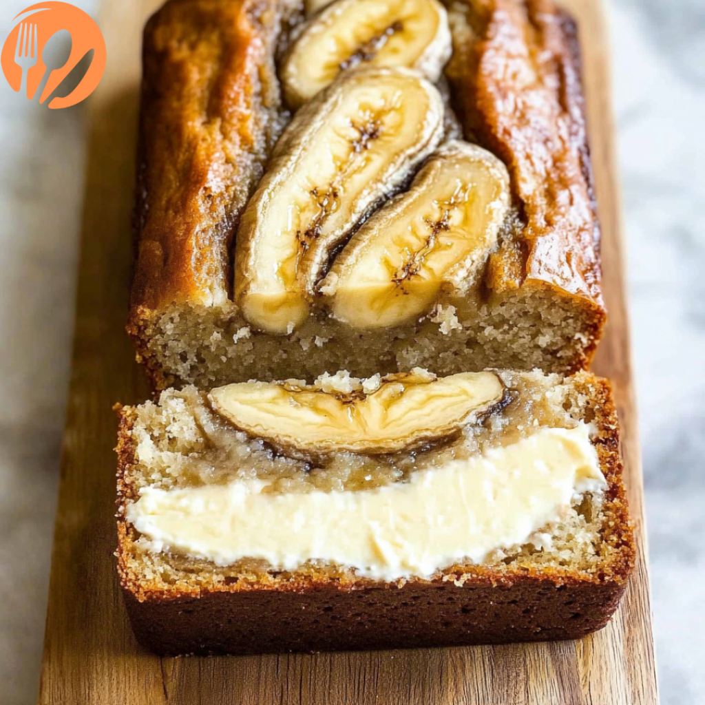 Moist and Creamy Cream Cheese Banana Bread