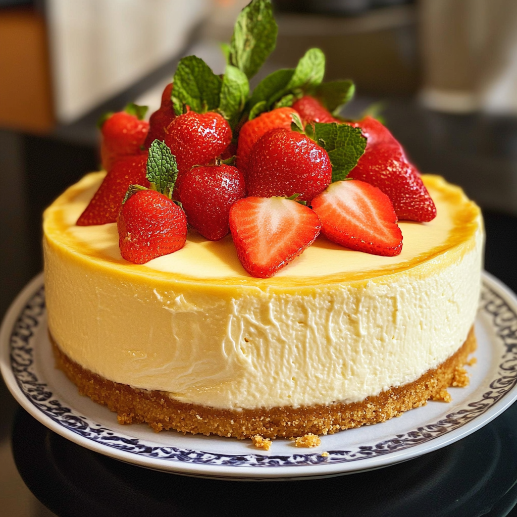 New York-Style Cheesecake with Rich Texture