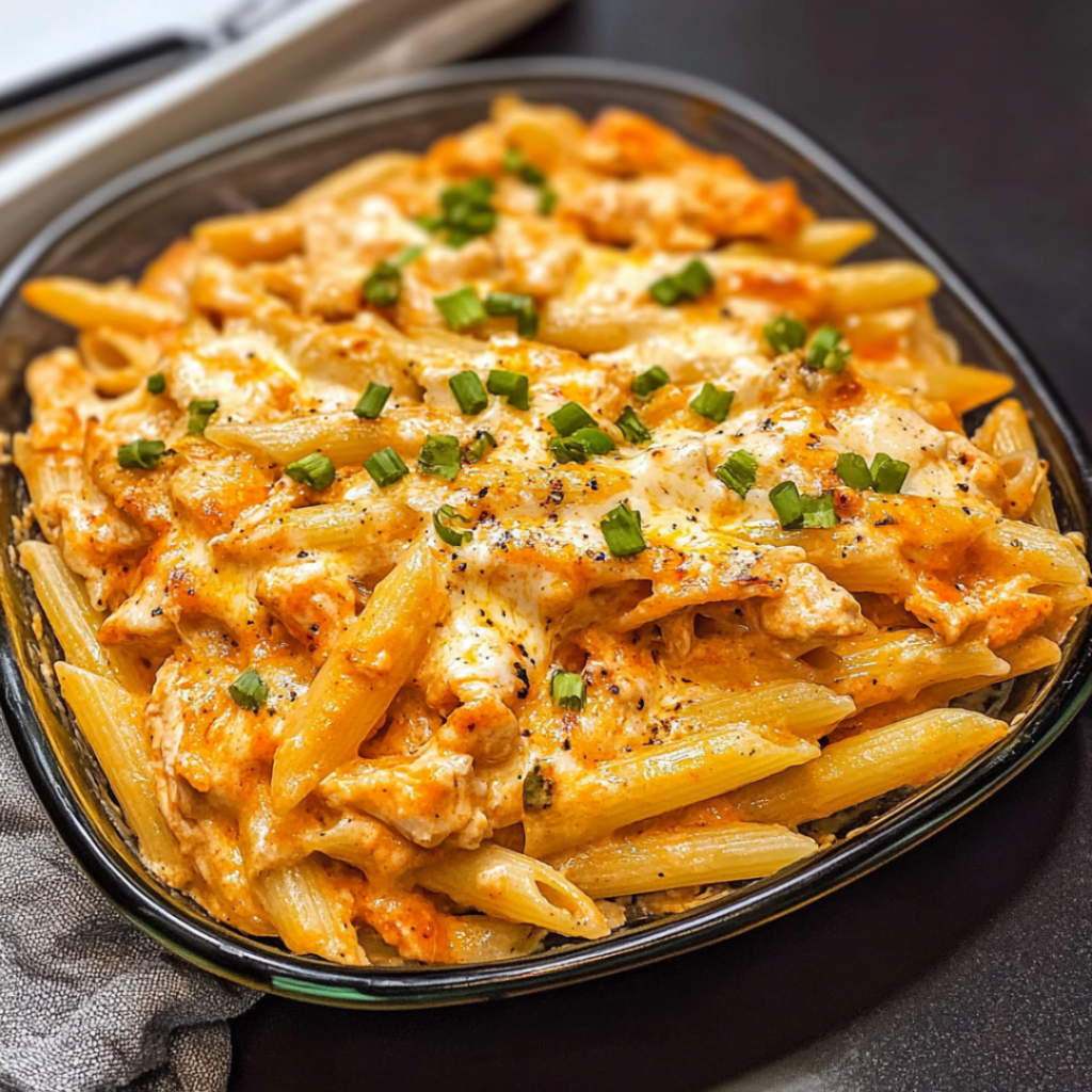 Creamy Buffalo Chicken Alfredo Penne