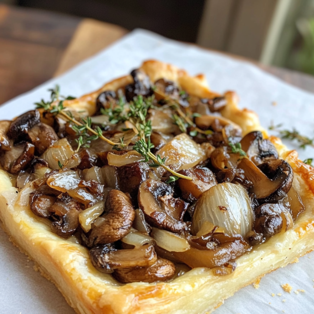 French Onion and Mushroom Tart