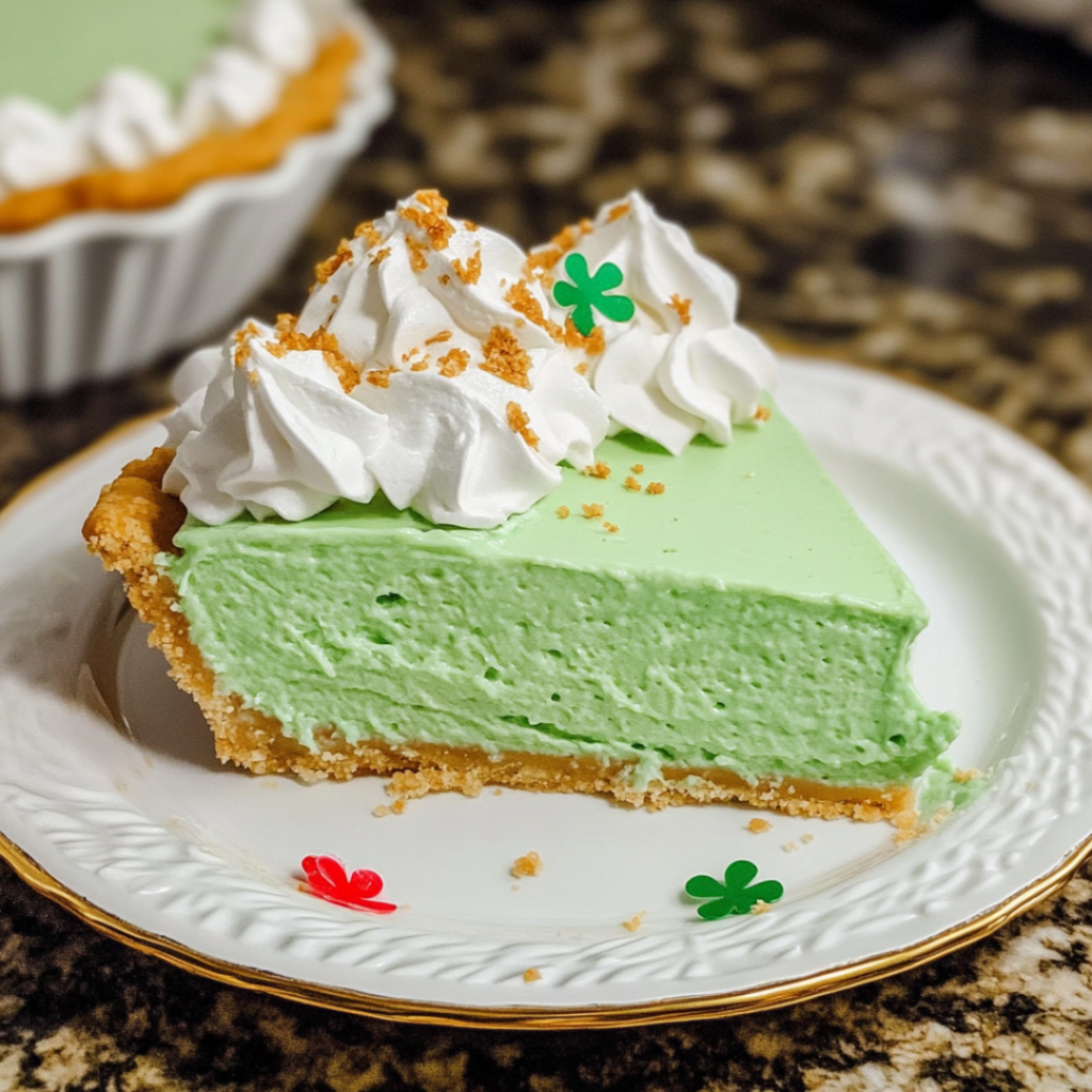 Minty Shamrock Shake Pie