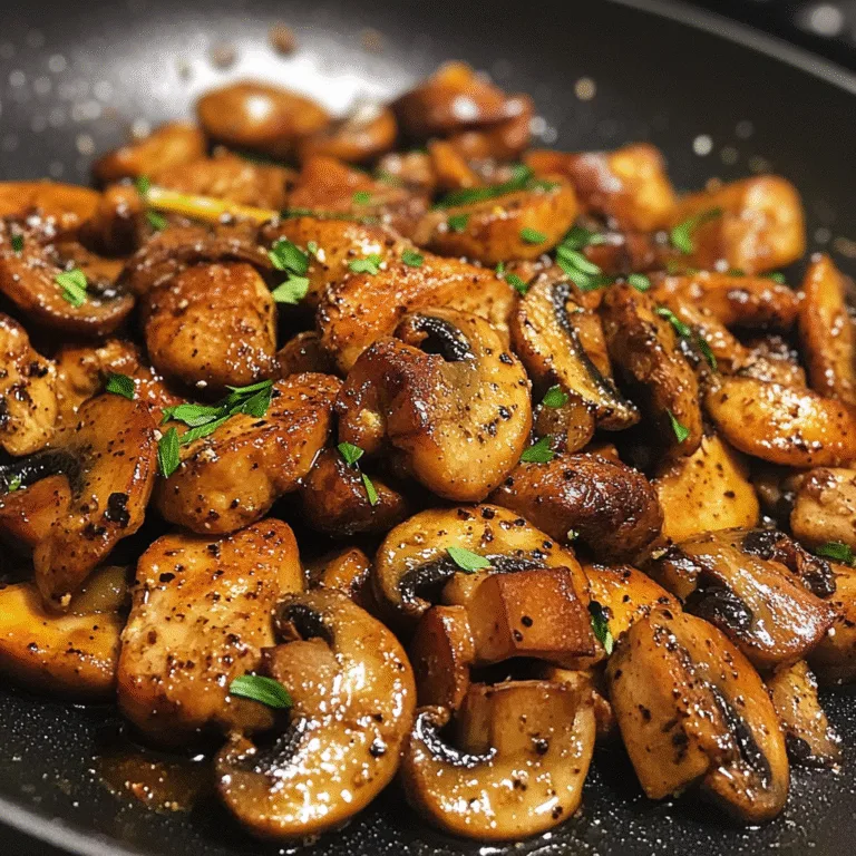 Black Pepper Chicken Mushrooms