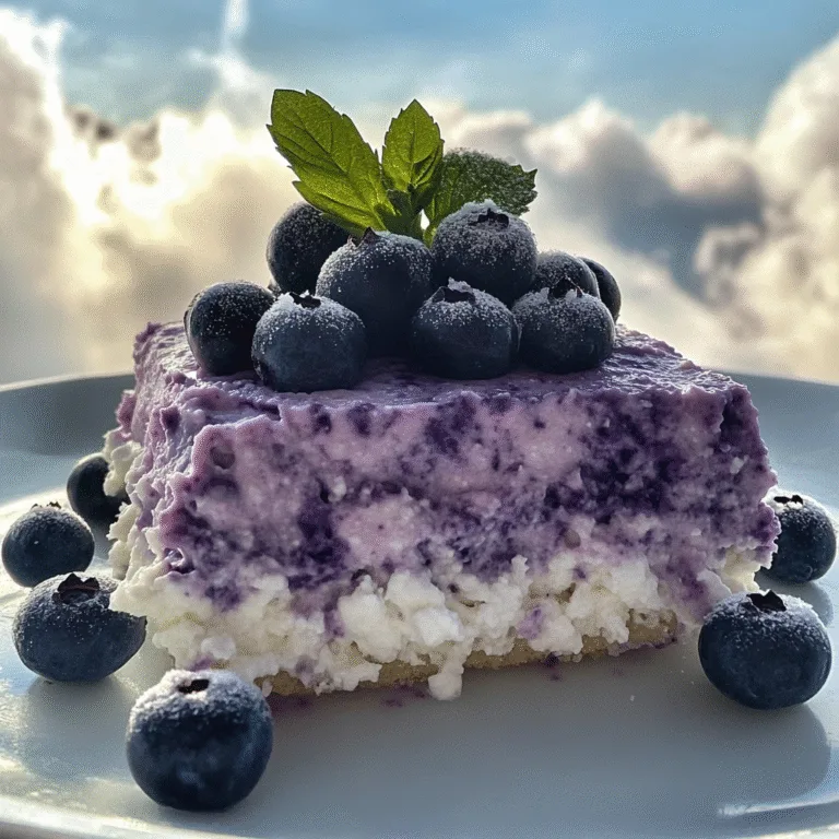 Blueberry Cottage Cheese Cloud
