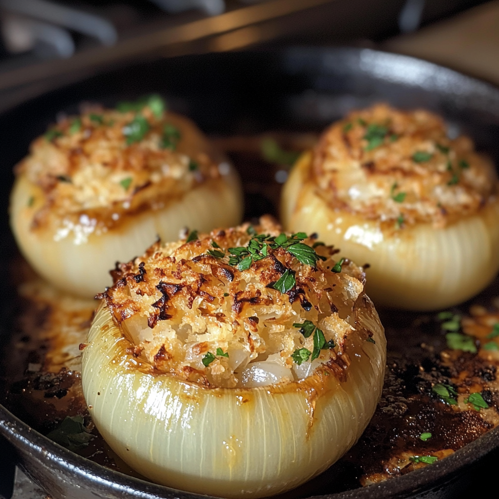 Greek Stuffed Onions