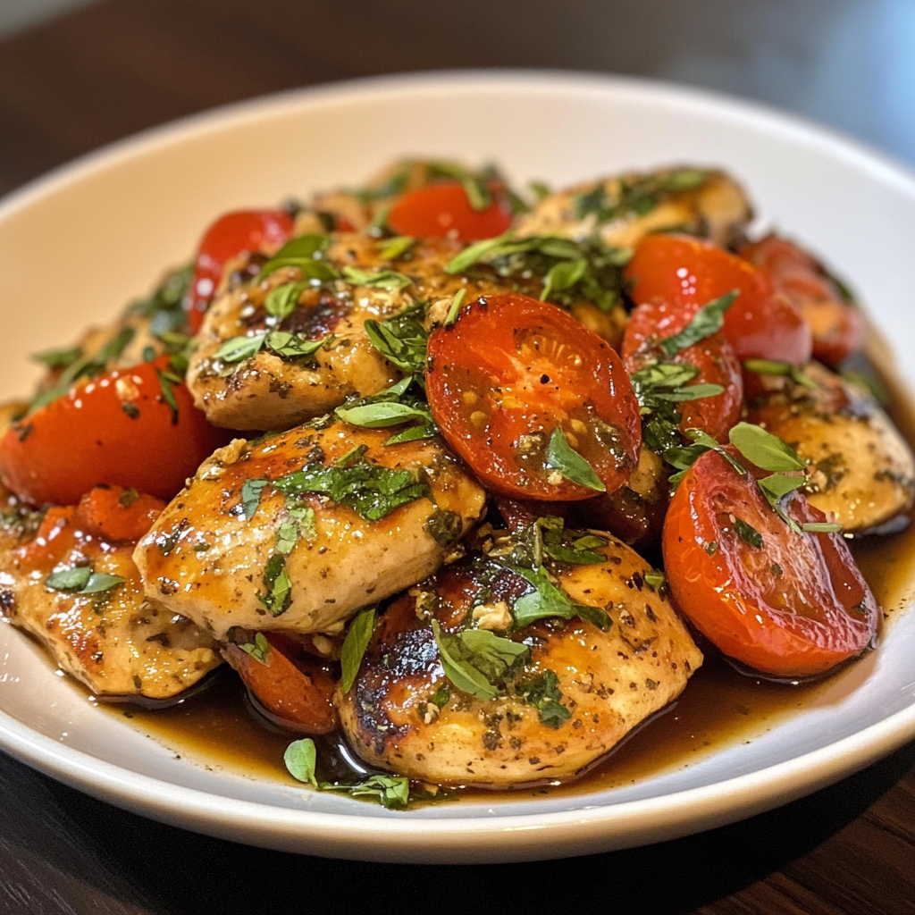 Herb Chicken Tomato Topping