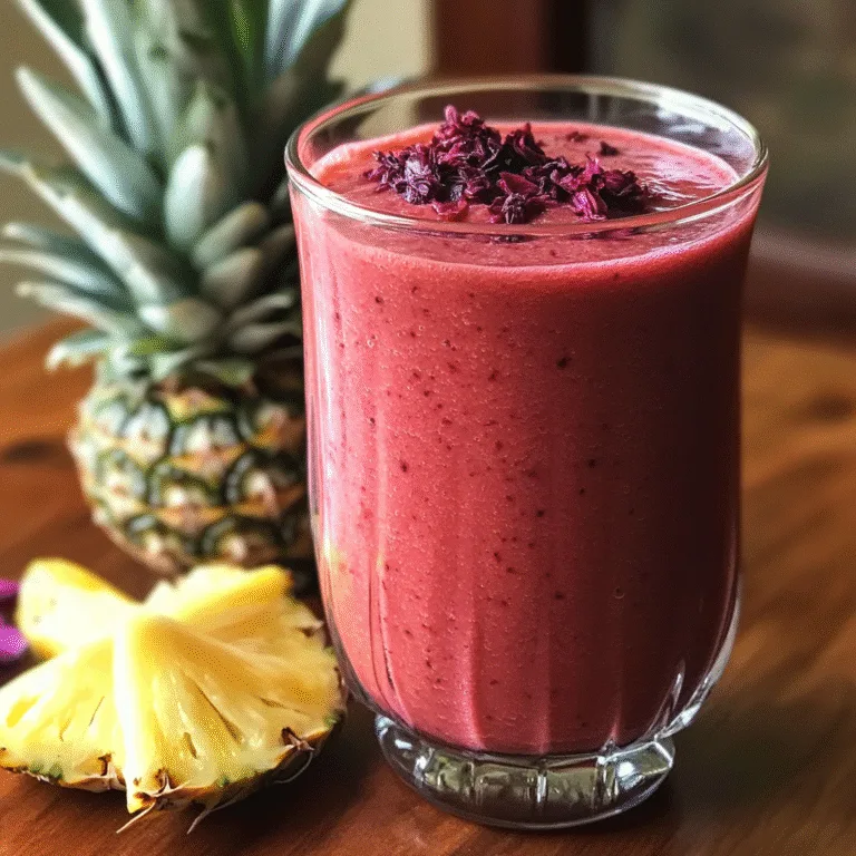 Hibiscus Pineapple Smoothie