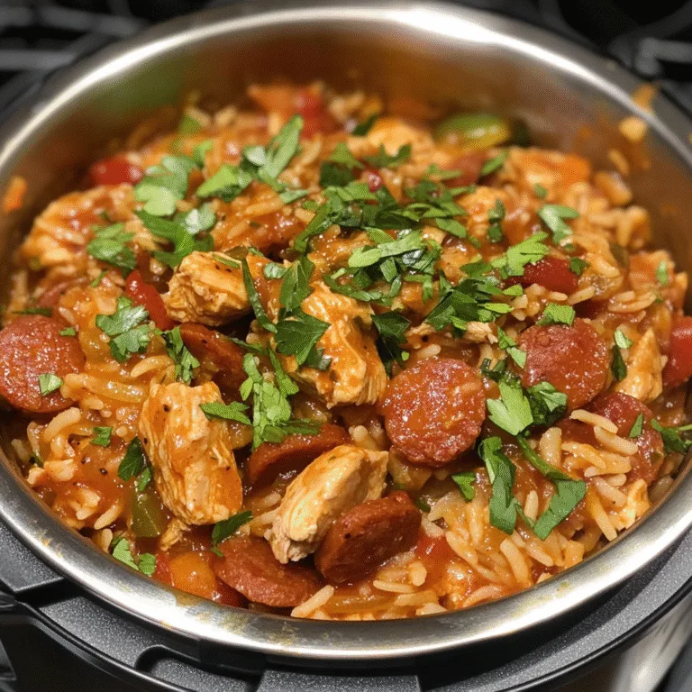 Instant Pot Chicken Sausage Jambalaya