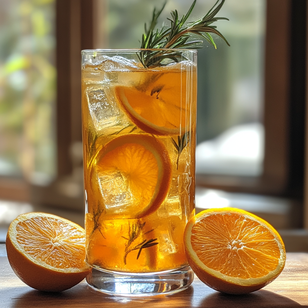 Orange And Rosemary Ice Tea