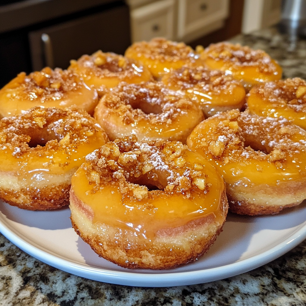 Peach Cobbler Cheesecake Donuts Peach Cobbler Cheesecake Donuts