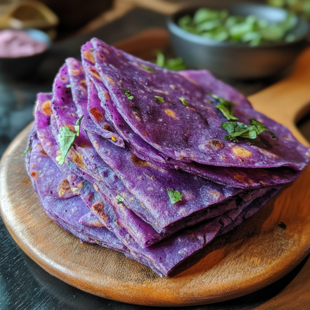Purple Sweet Potato Roti Purple Sweet Potato Roti