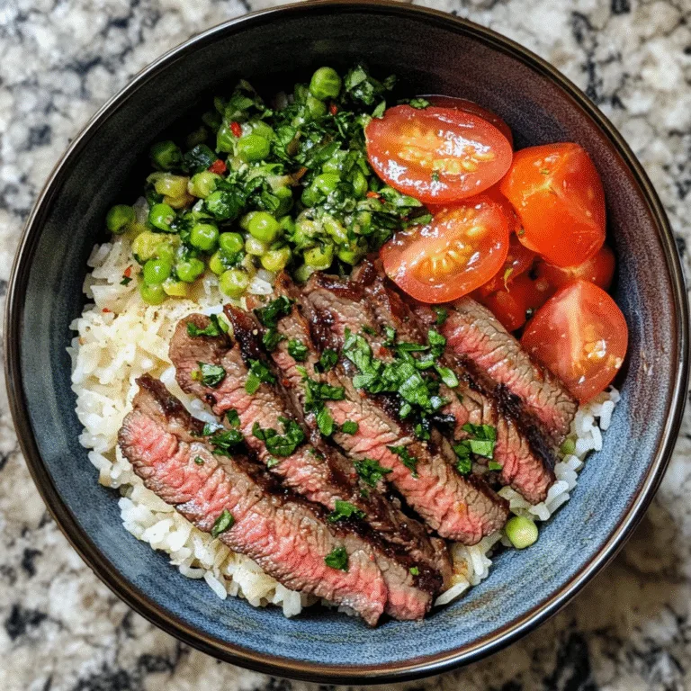 Skirt Steak Rice Bowls