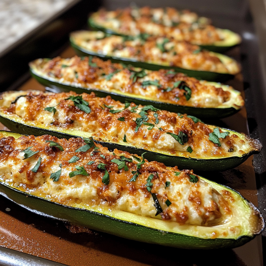 Stuffed Zucchini Ricotta Boats Stuffed Zucchini Ricotta Boats