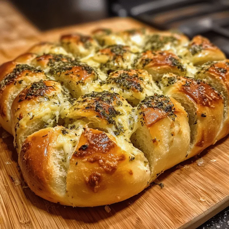 Swirled Garlic Herb Cheese Bread